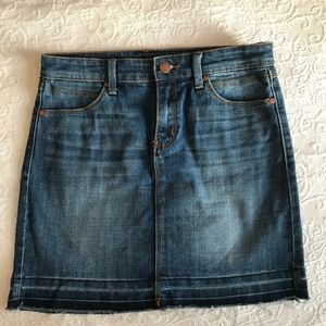 mini denim skirt